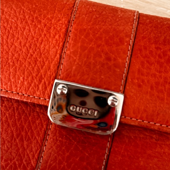 Gucci Cognac Leather Clutch with Silver Accent - Picture 2 of 6